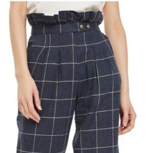 TOPSHOP Windowpane Peg Trousers NWT